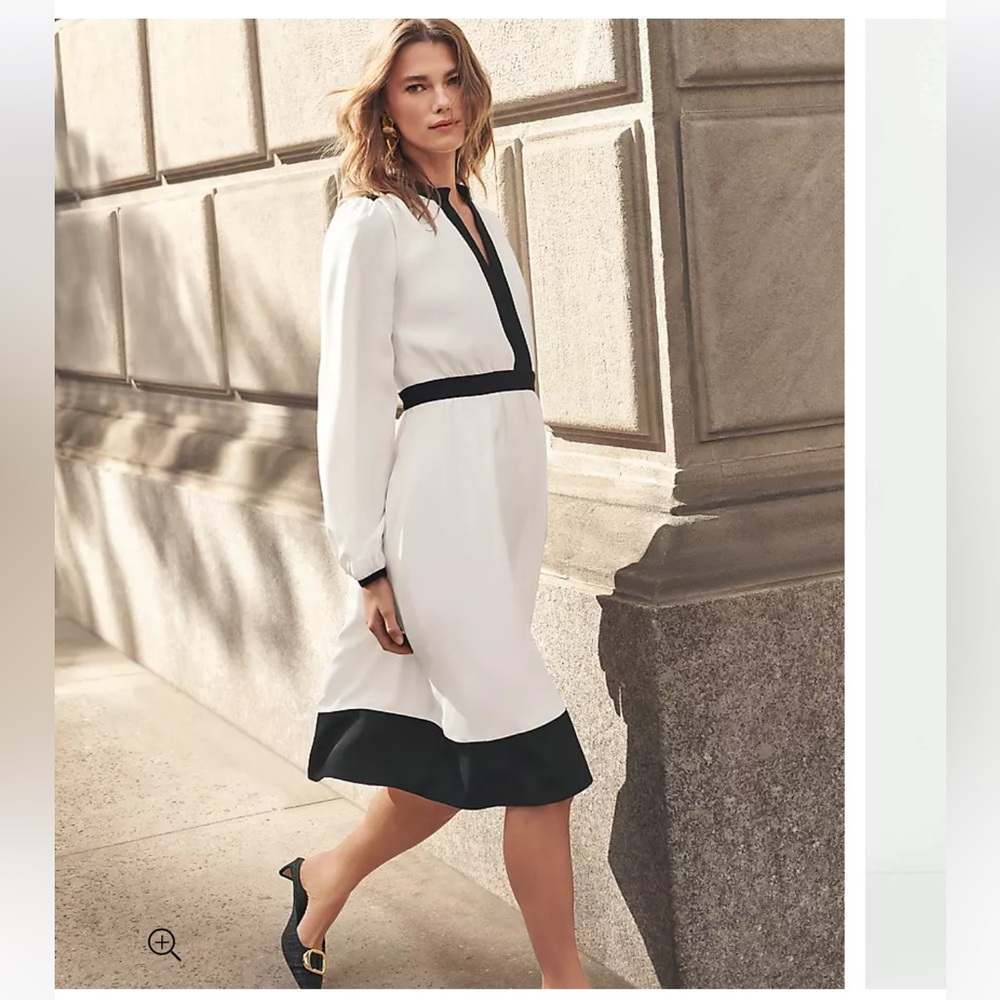 NWT Ann Taylor Colorblock Flare Dress